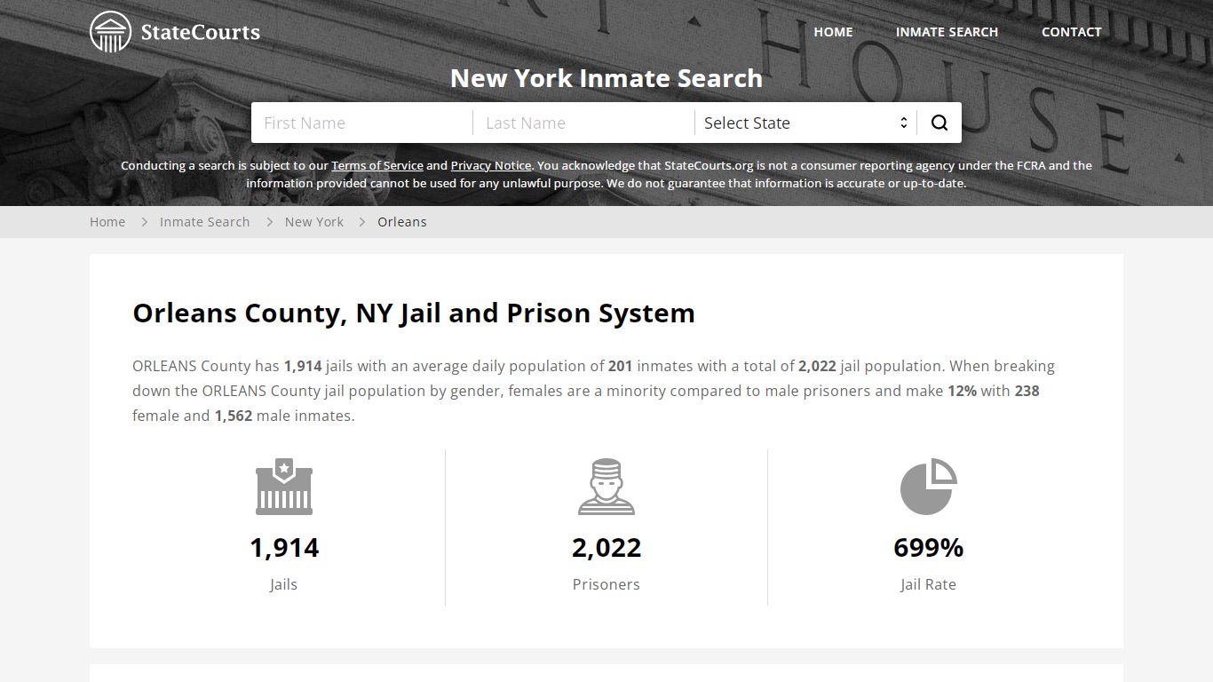 Orleans County, NY Inmate Search - StateCourts